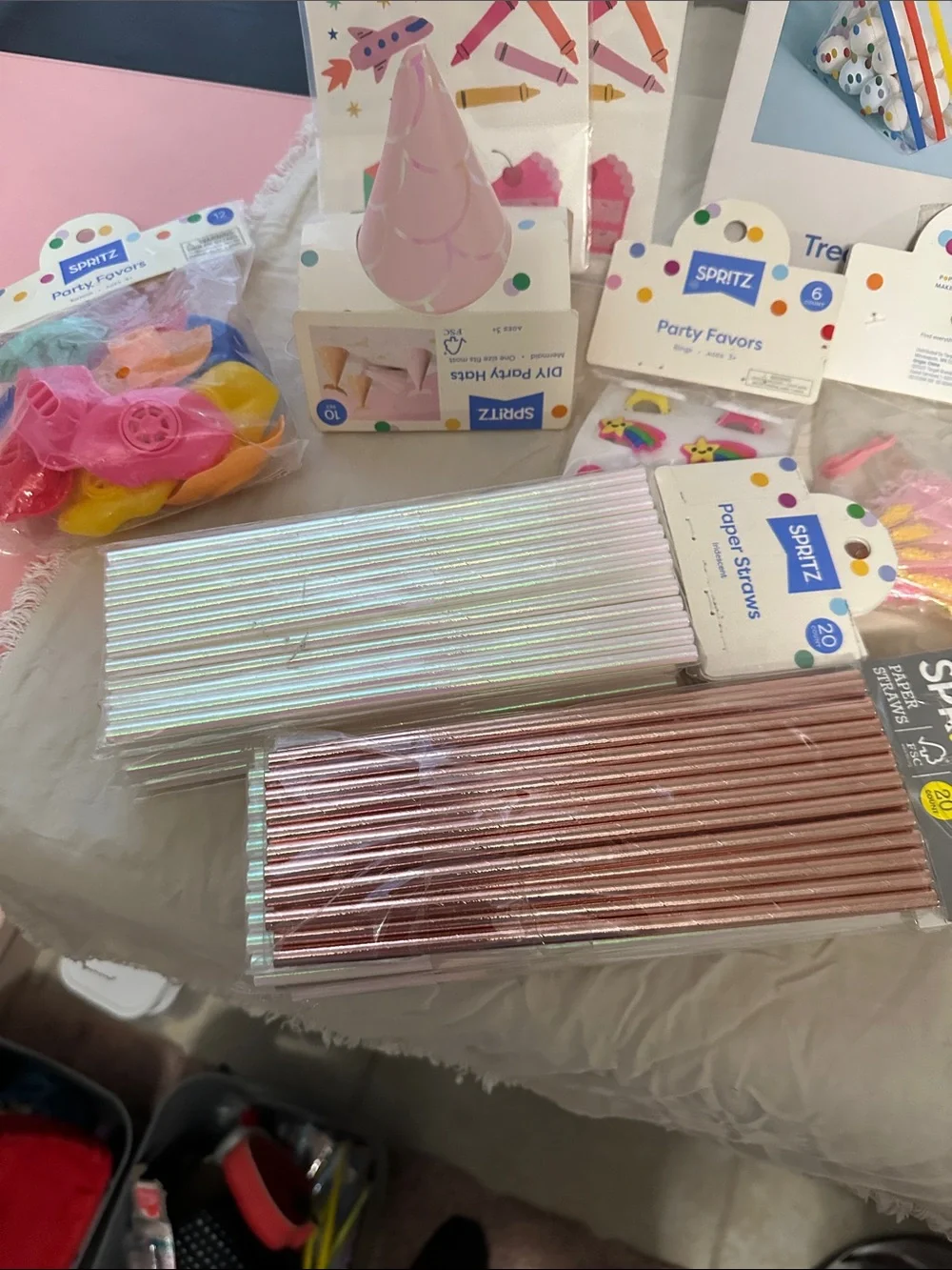 Spritz Pink & Multicolor Pastel Party Supplies Set NWT